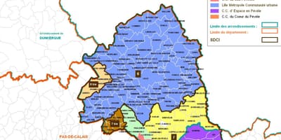 ನಕ್ಷೆ ಲಿಲ್ಲೆ arrondissement
